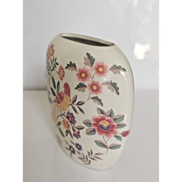 Japanese Otagiri Vase, Otagiri Royal Garden Floral Pillow Vase 4 1/2" - Picture 12 of 13